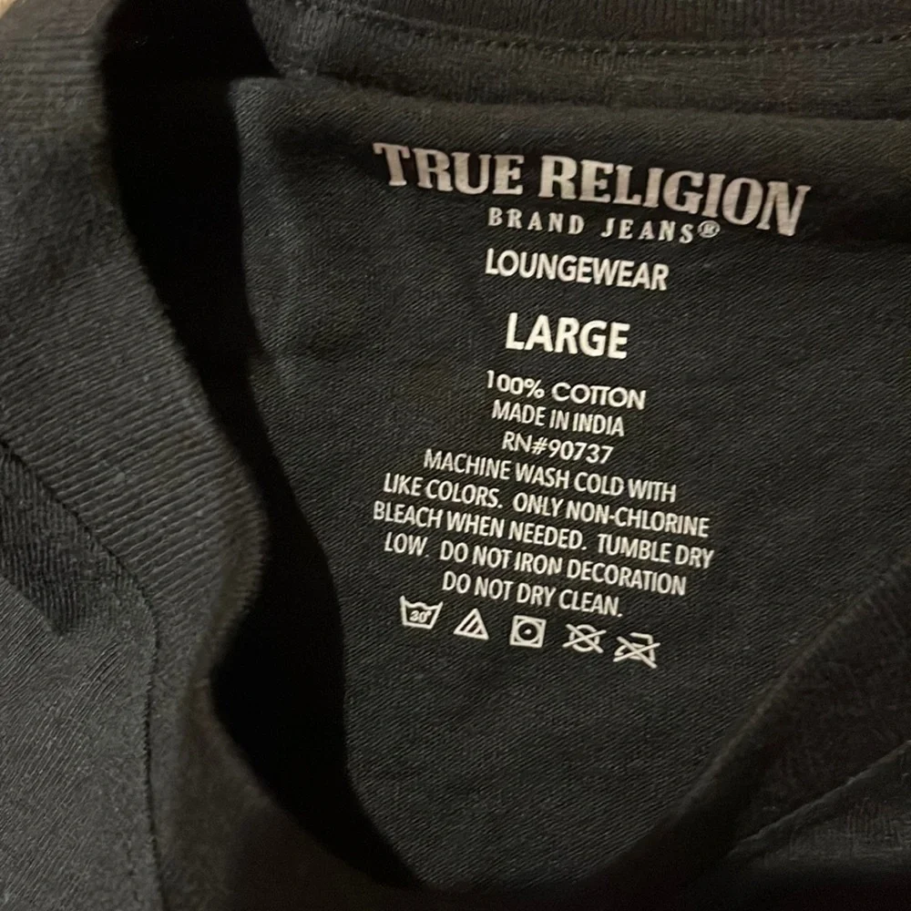 True Religion Loungewear Tee Black/Gold LARGE